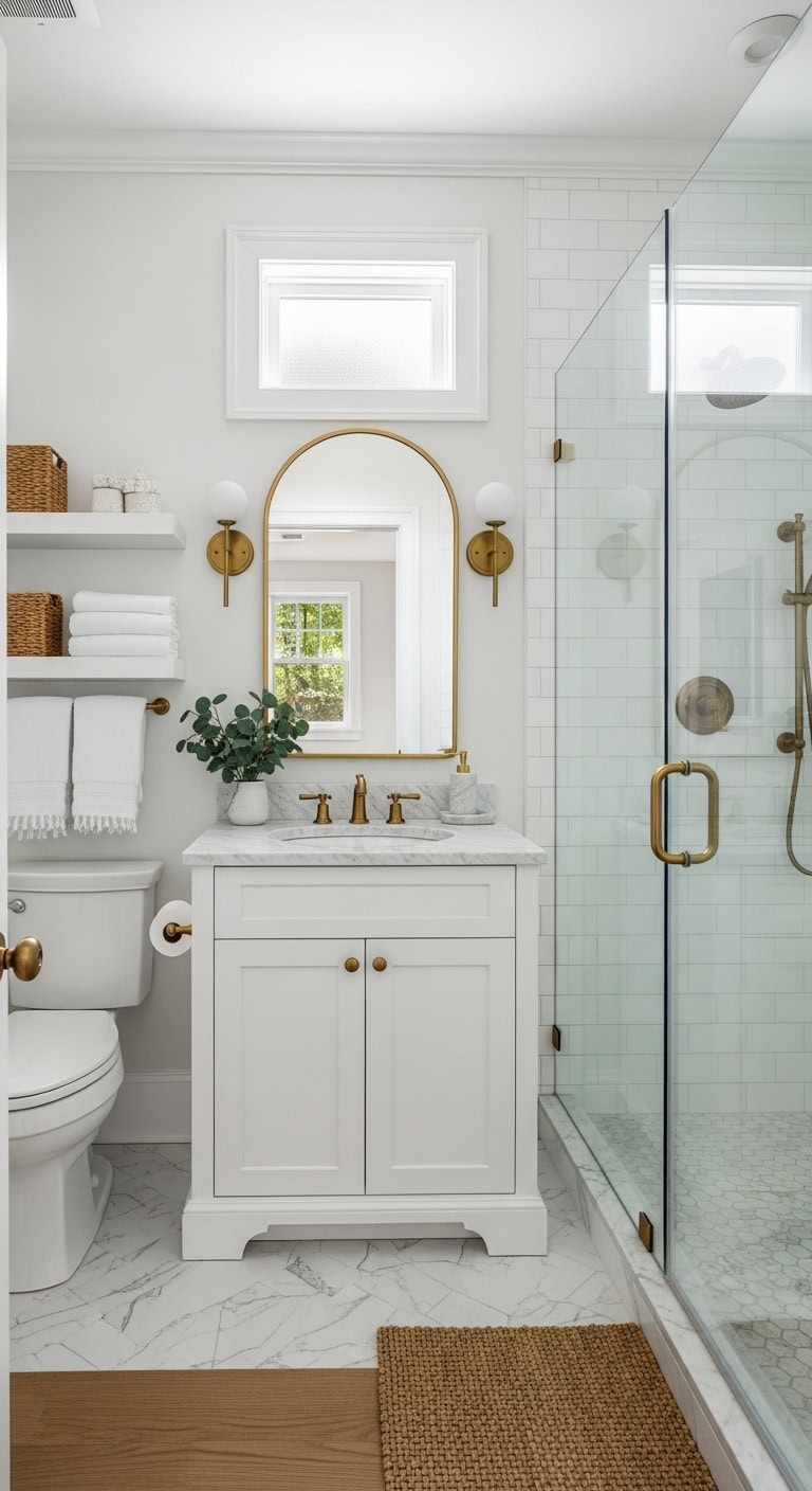 transitional classic spacious luxury bathroom