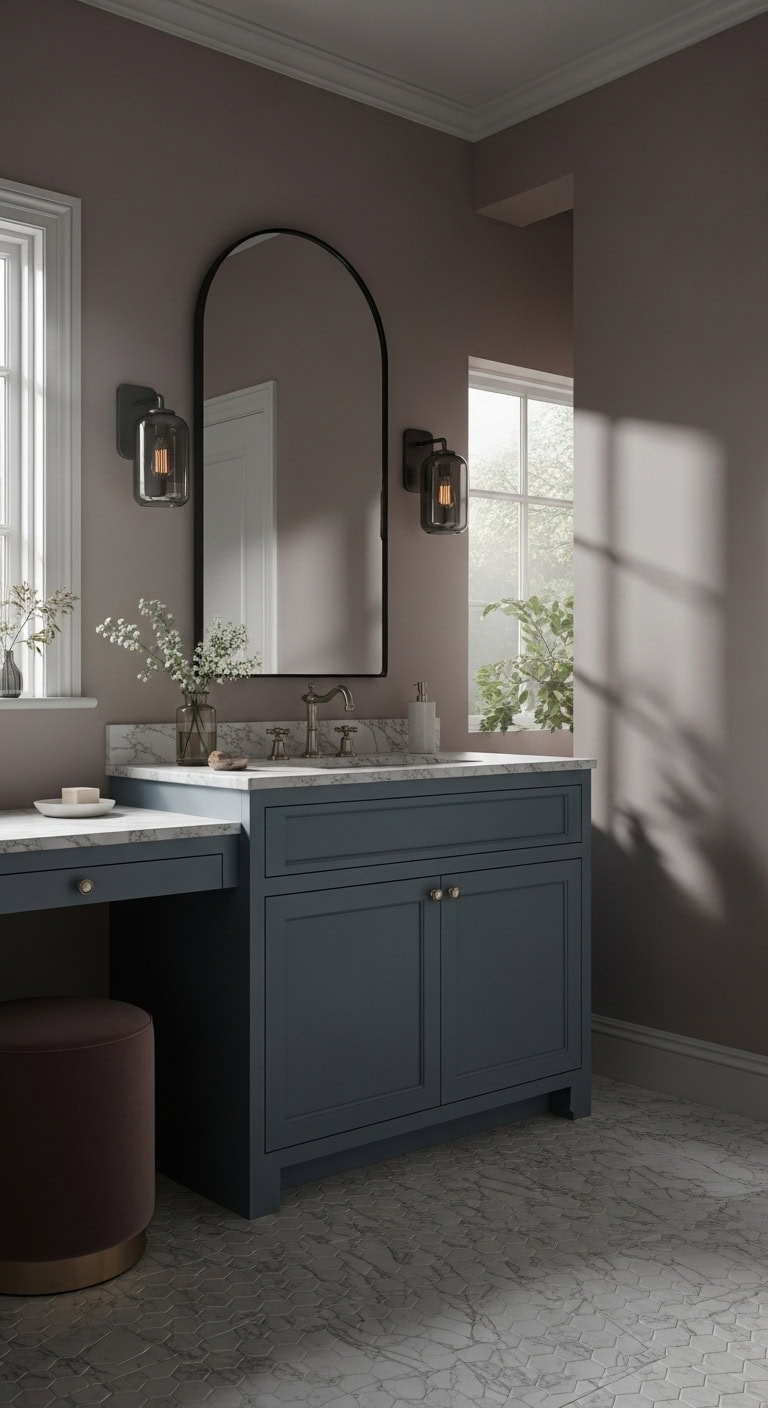 unexpected bathroom color contrast