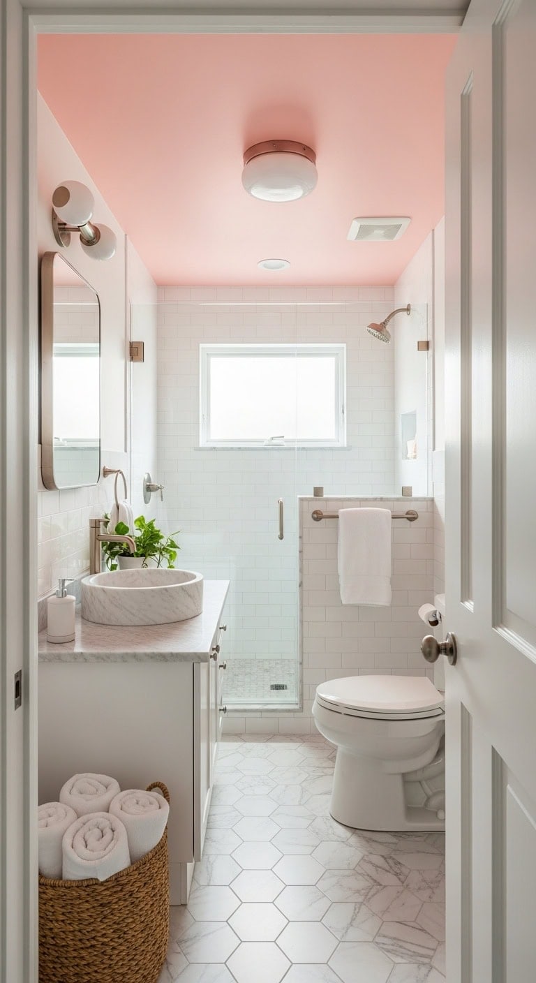 unexpected delight overhead bathroom sanctuary