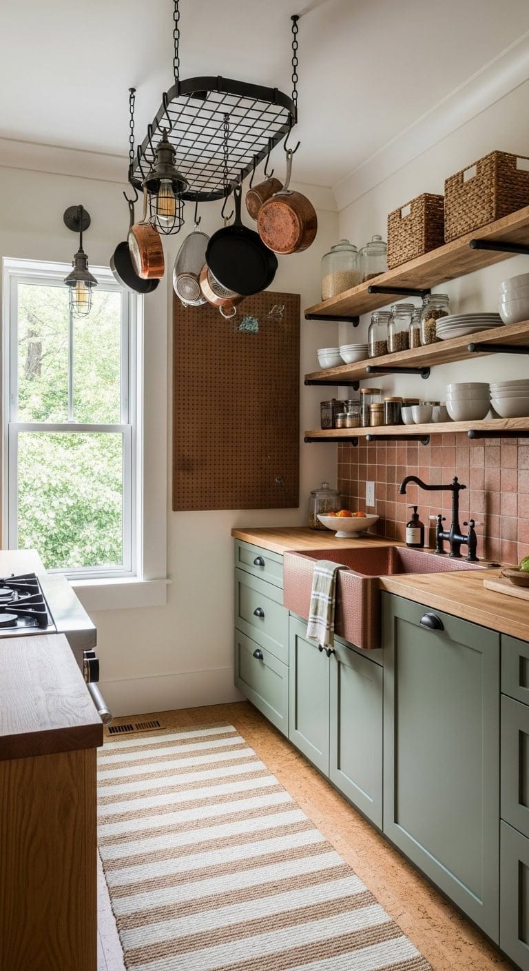 vertical storage maximizes small kitchen space