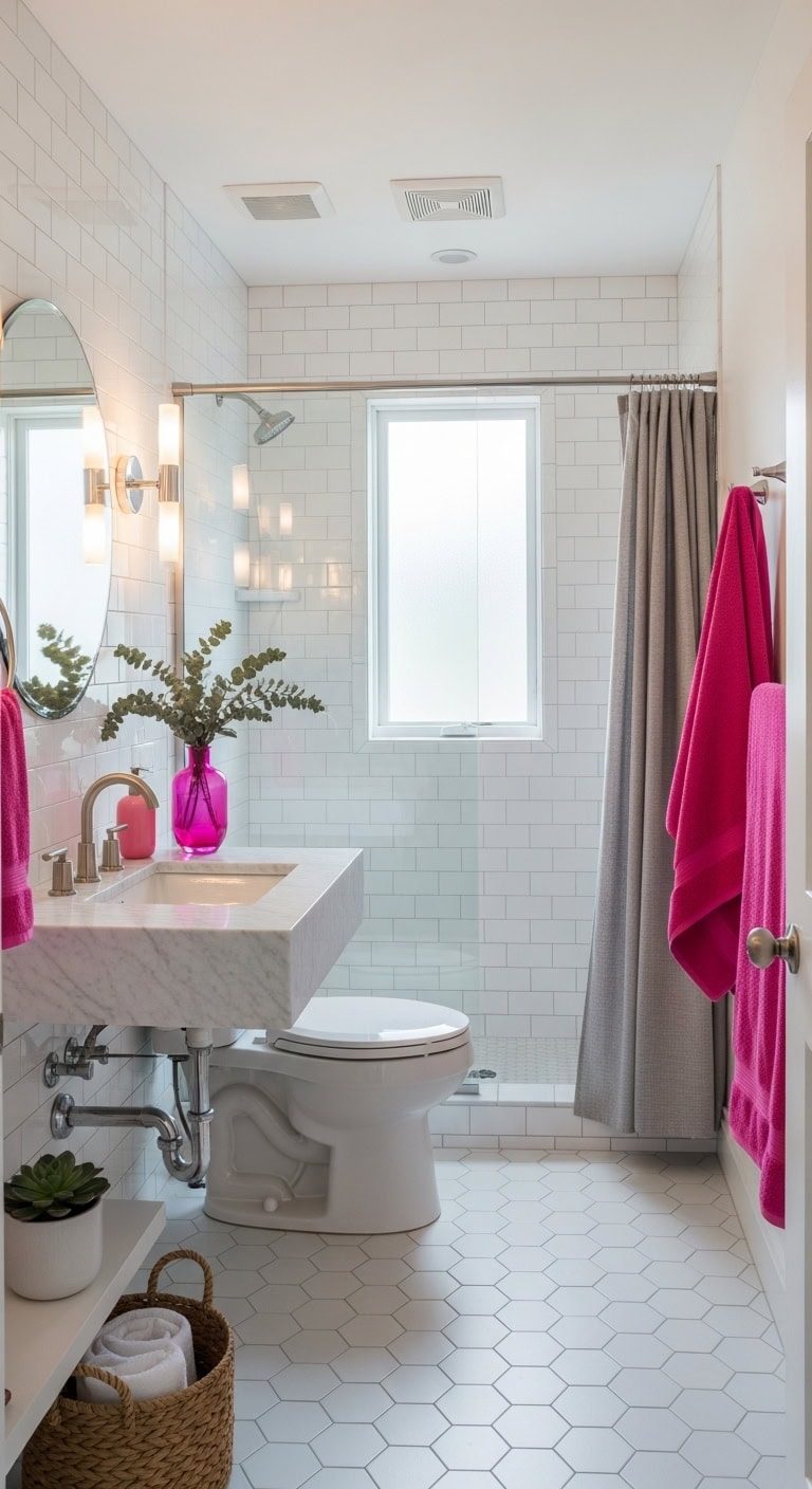 vibrant accents sophisticated neutral backdrop