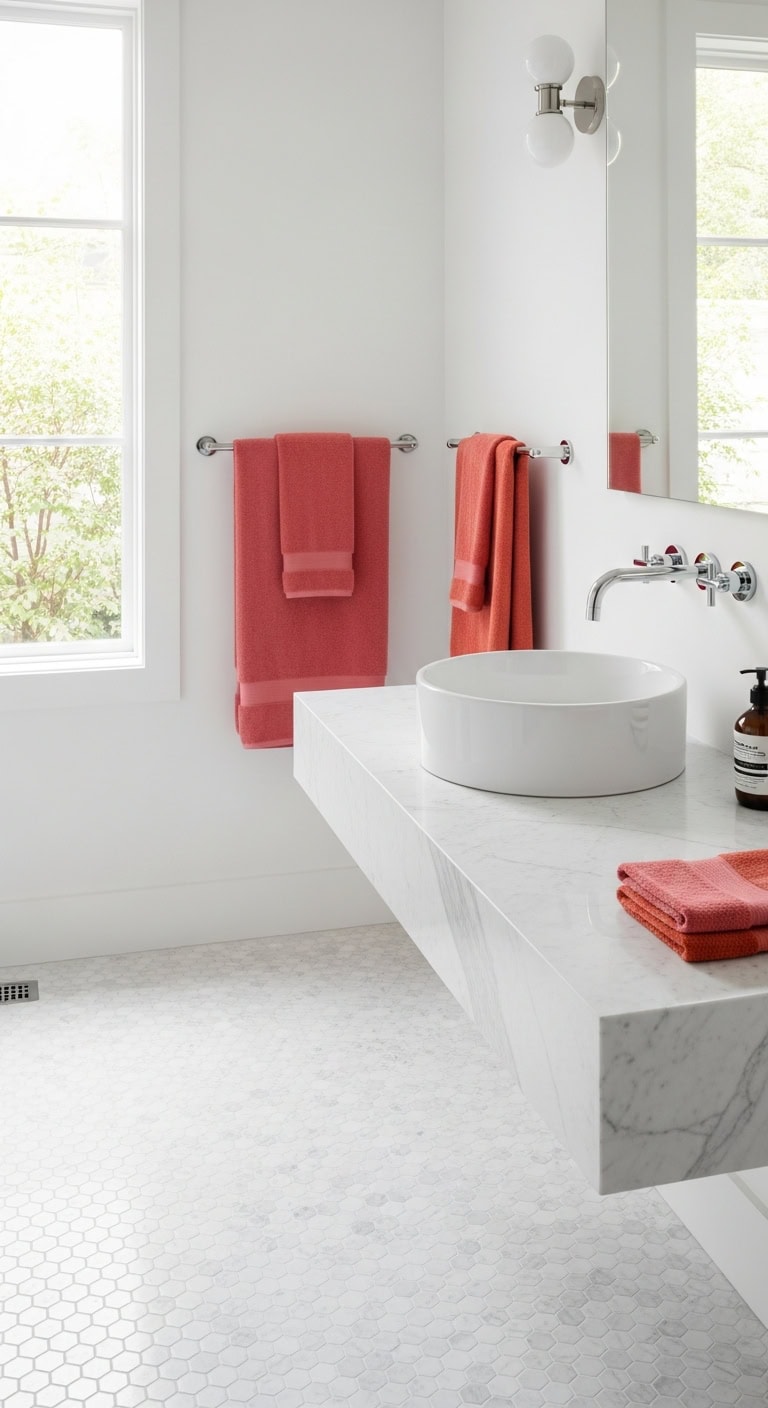 vibrant energetic bathroom color schemes