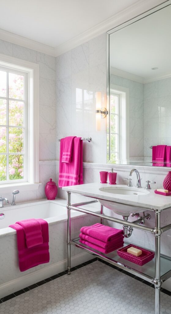 23 Hot Pink Bathroom Ideas for Maximum Impact and Energy