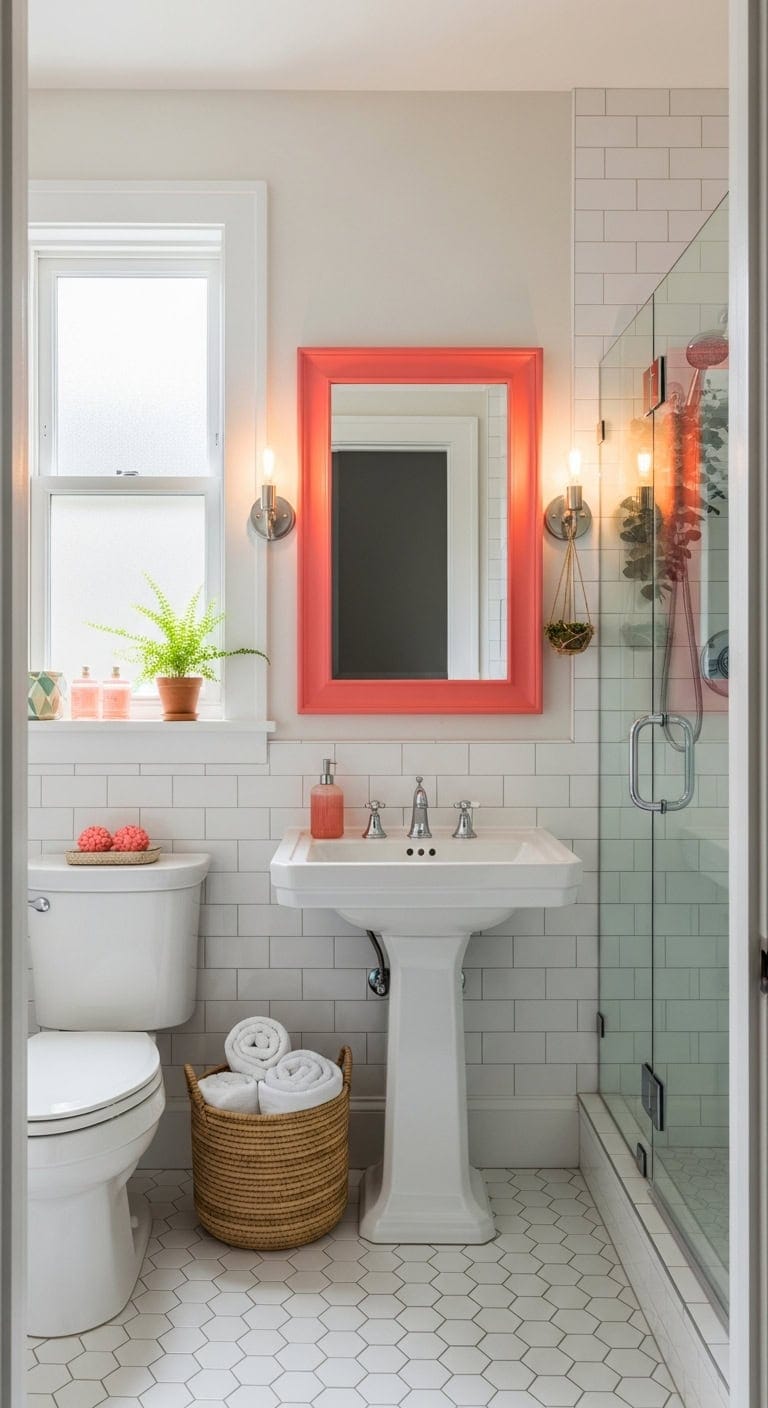 vibrant playful transformative bathroom accent