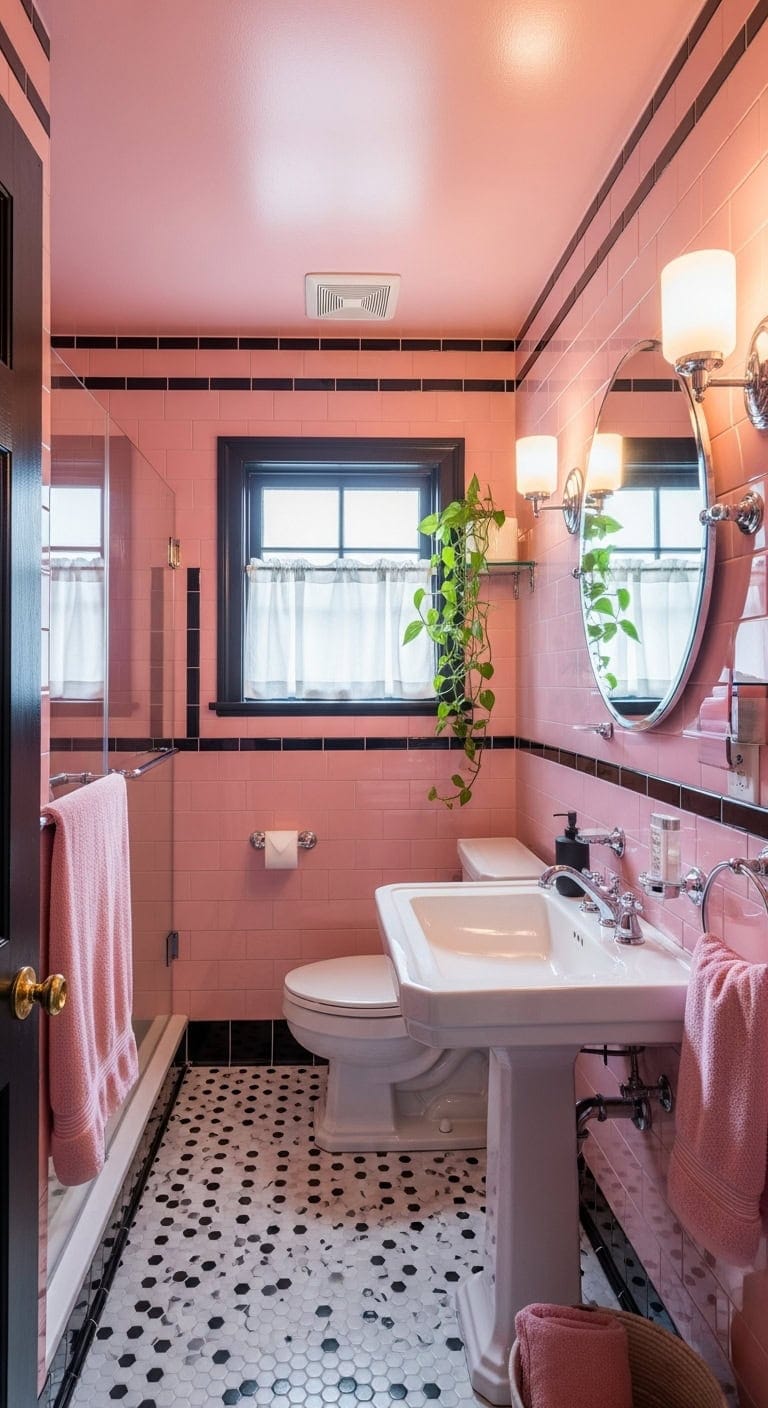 vintage 1950s bathroom glamour revival