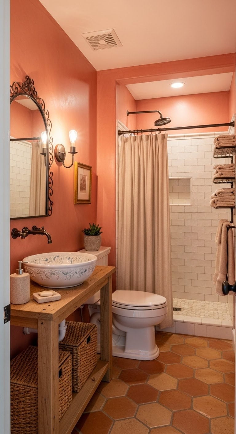 warm coastal mediterranean bathroom sanctuary