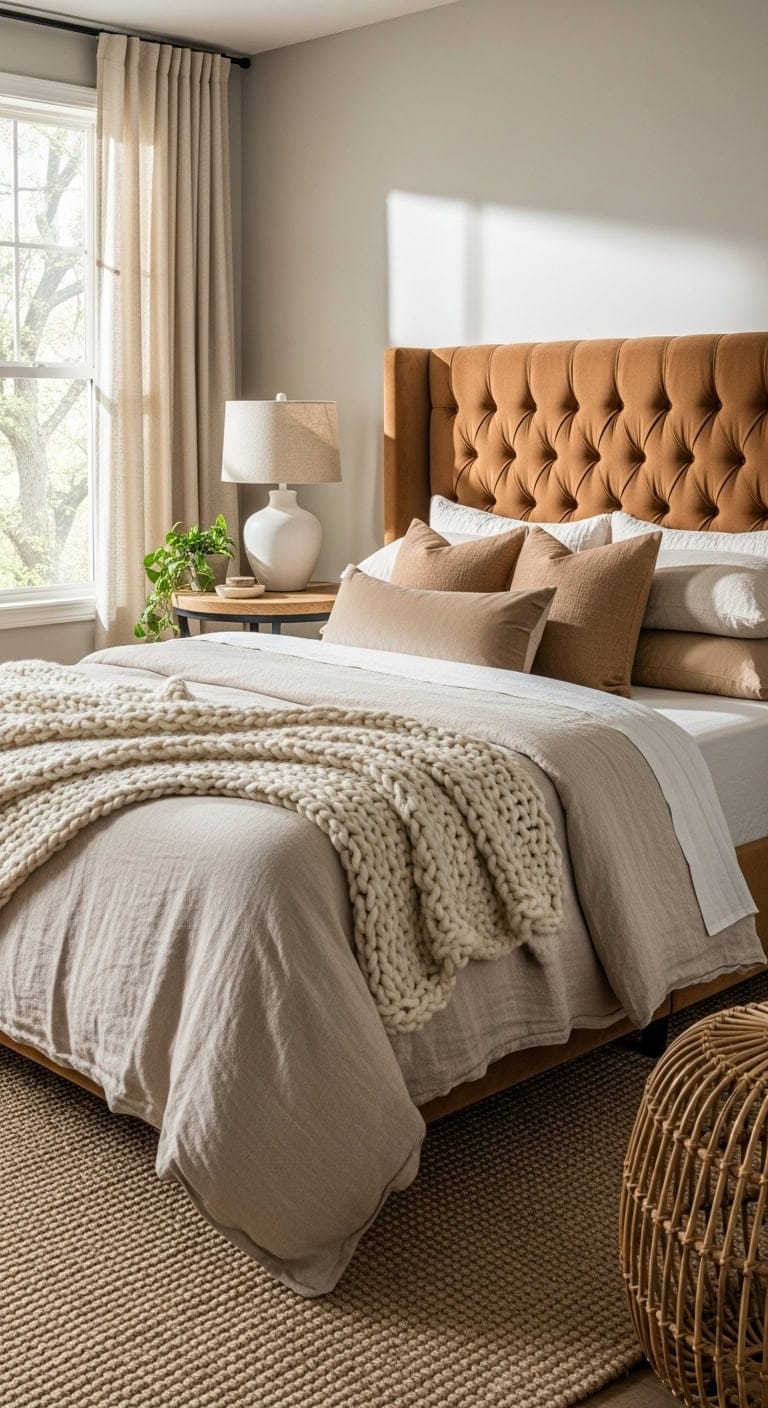 warm inviting bedroom focal point