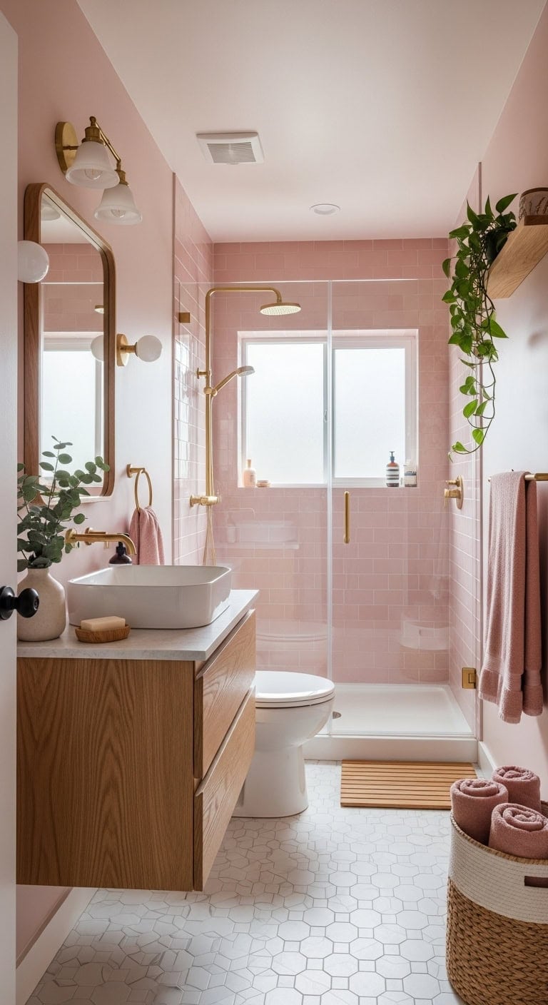 warm inviting spa like bathroom retreat