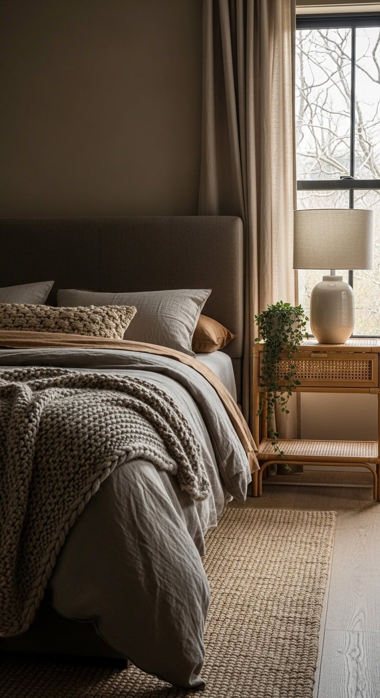 warm layered cocooning tone on tone