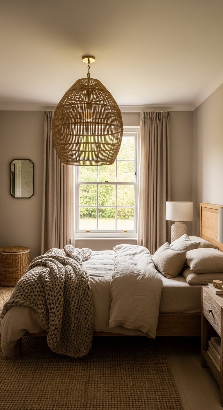warm modern inviting bedroom centerpiece