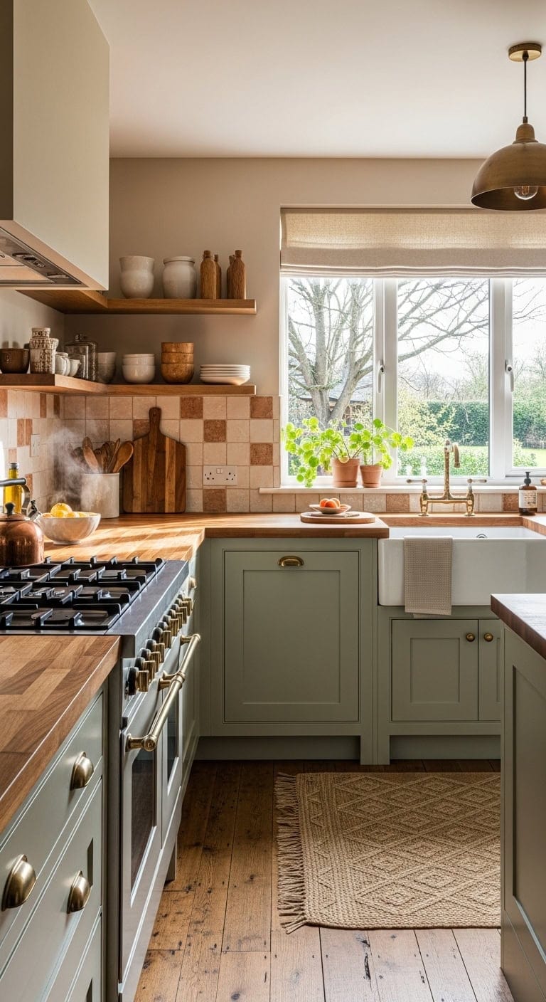 warm rustic farmhouse kitchen design