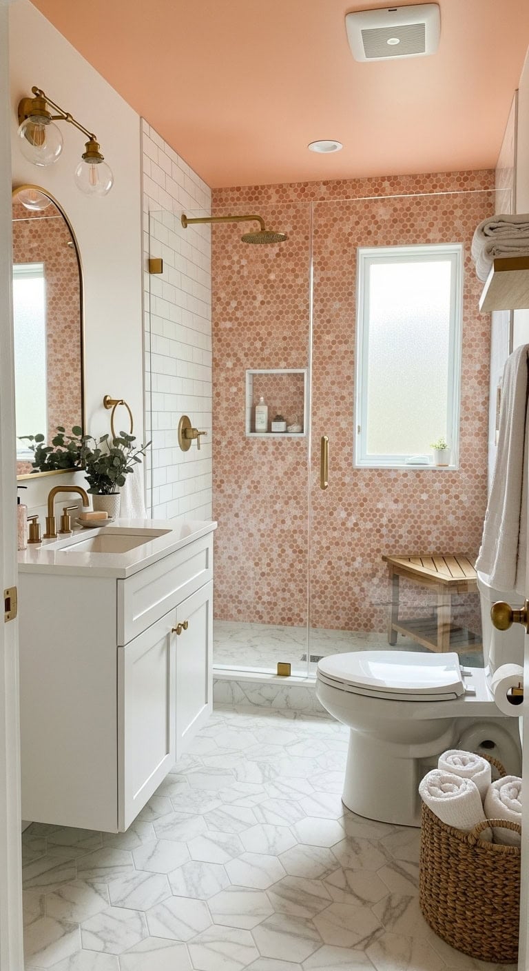 warm spa like shower accent