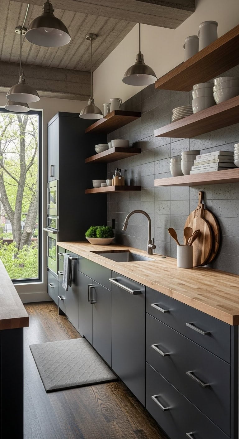 warmth complements modern kitchen design