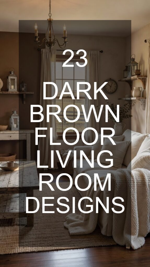 23 Dark Brown Floor Living Room Designs That Make Deep Floors Shine