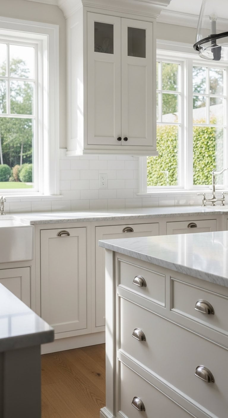 accent for perfect white cabinets