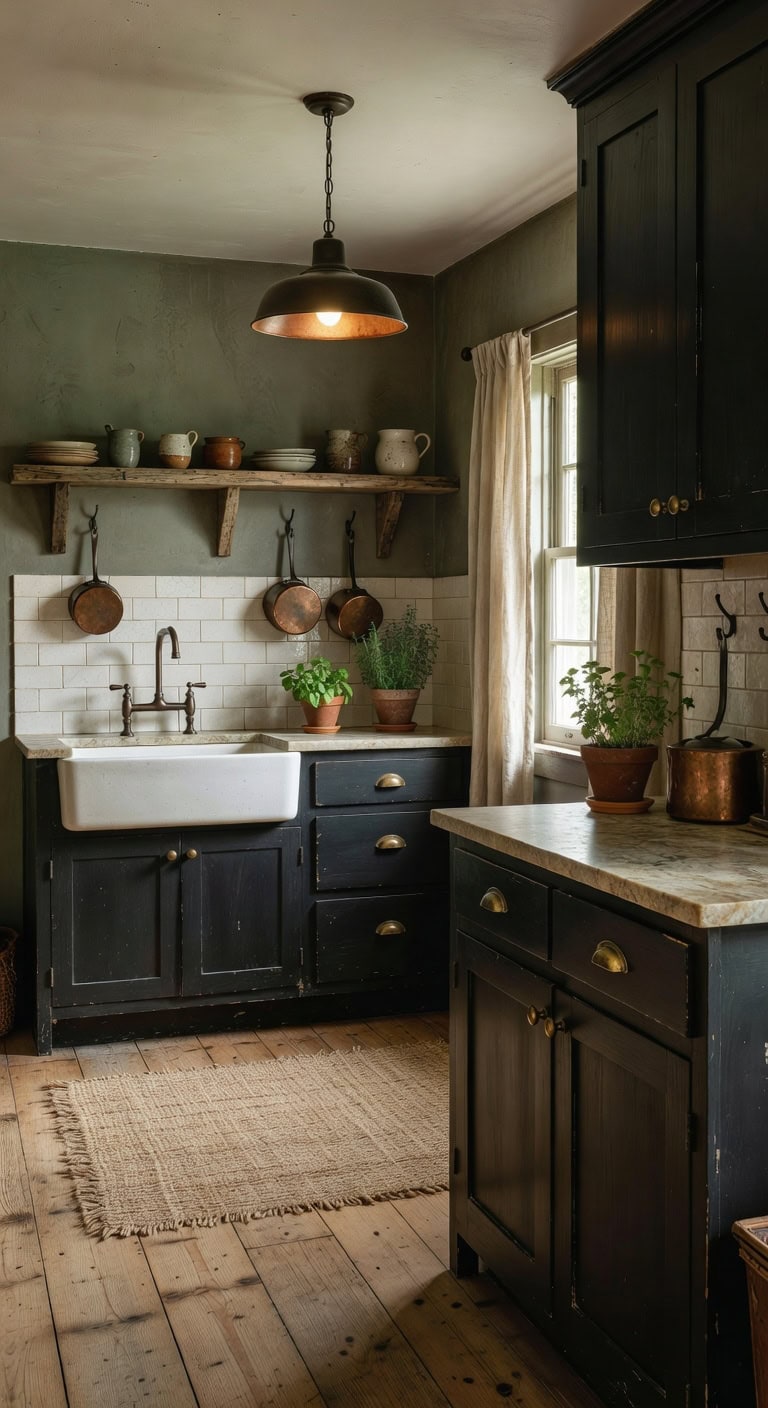 aged brass matte black farmhouse charm