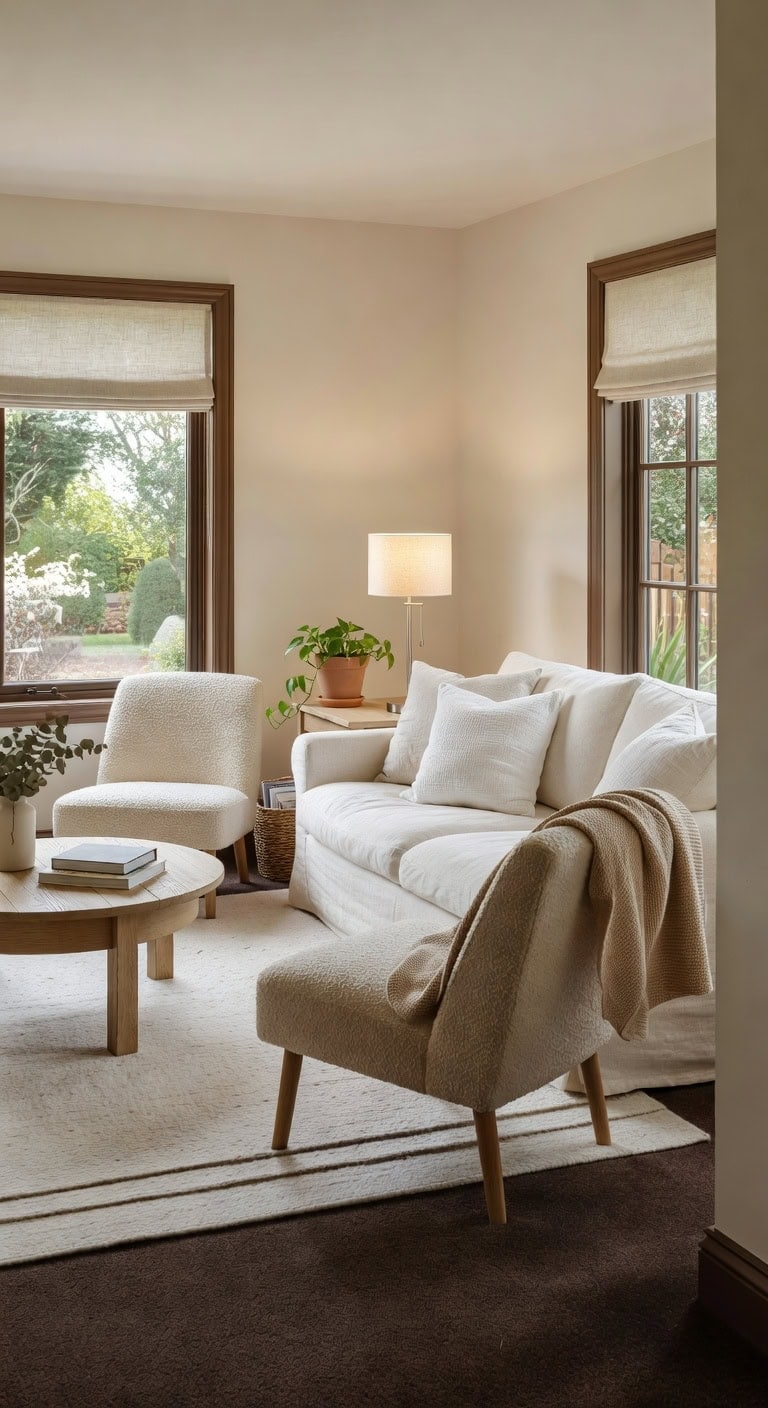 balanced contrasting warm inviting