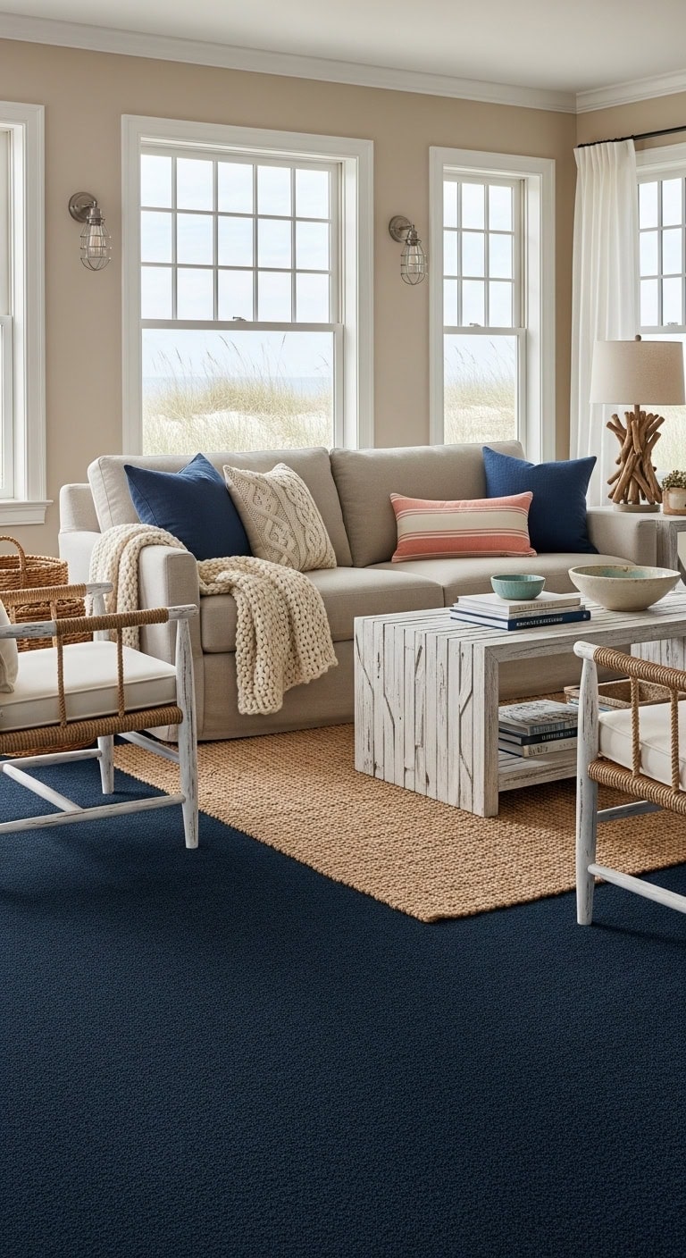 beachy coastal comfort indoors