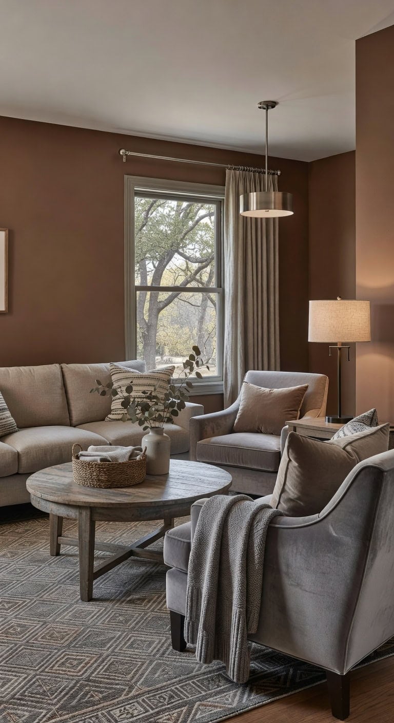 blended comfortable contemporary living space