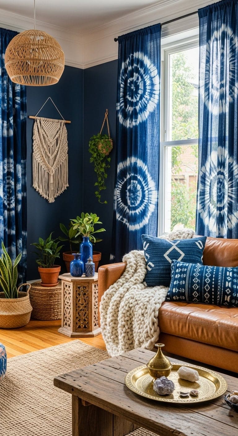bohemian indigo tie dye sanctuary