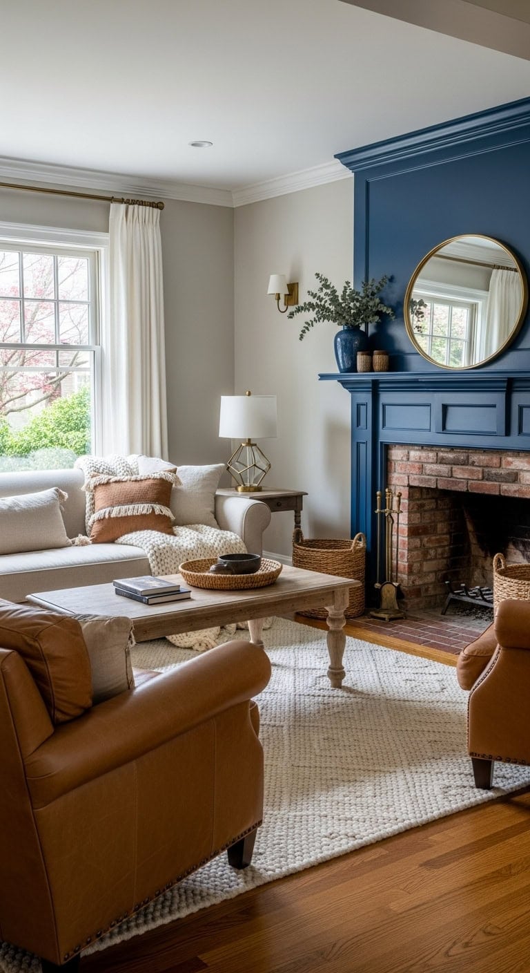 bold blue focal point