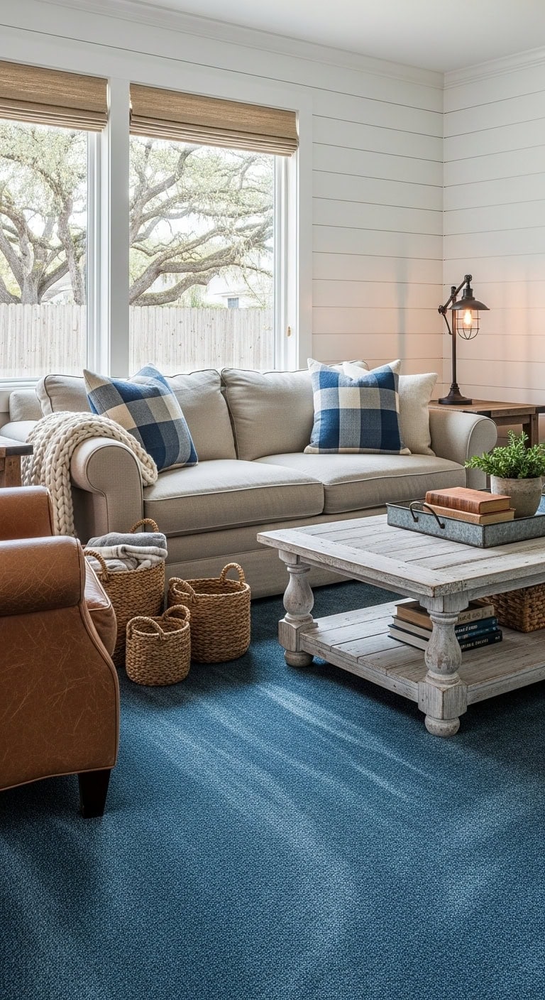 bold cerulean farmhouse cozy