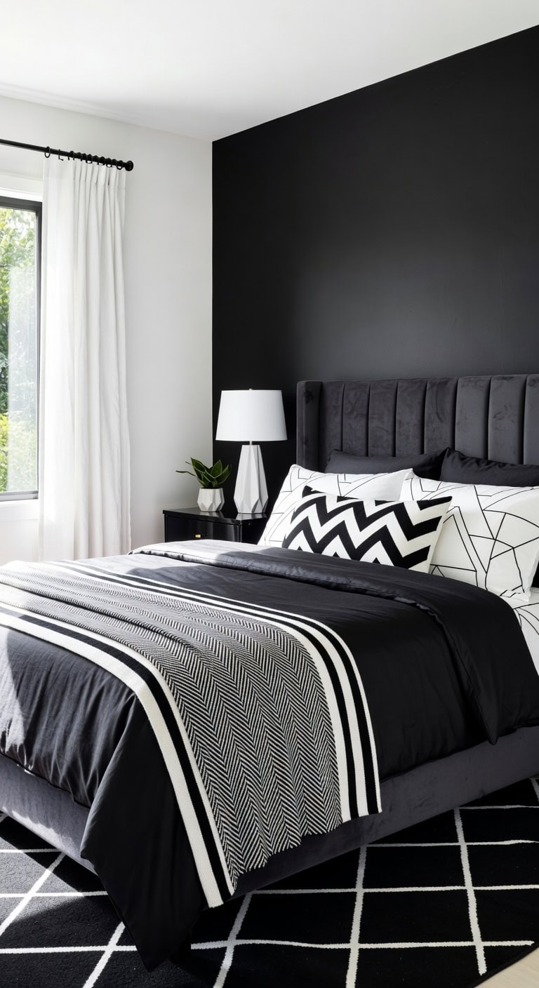 bold geometric bedding sophistication
