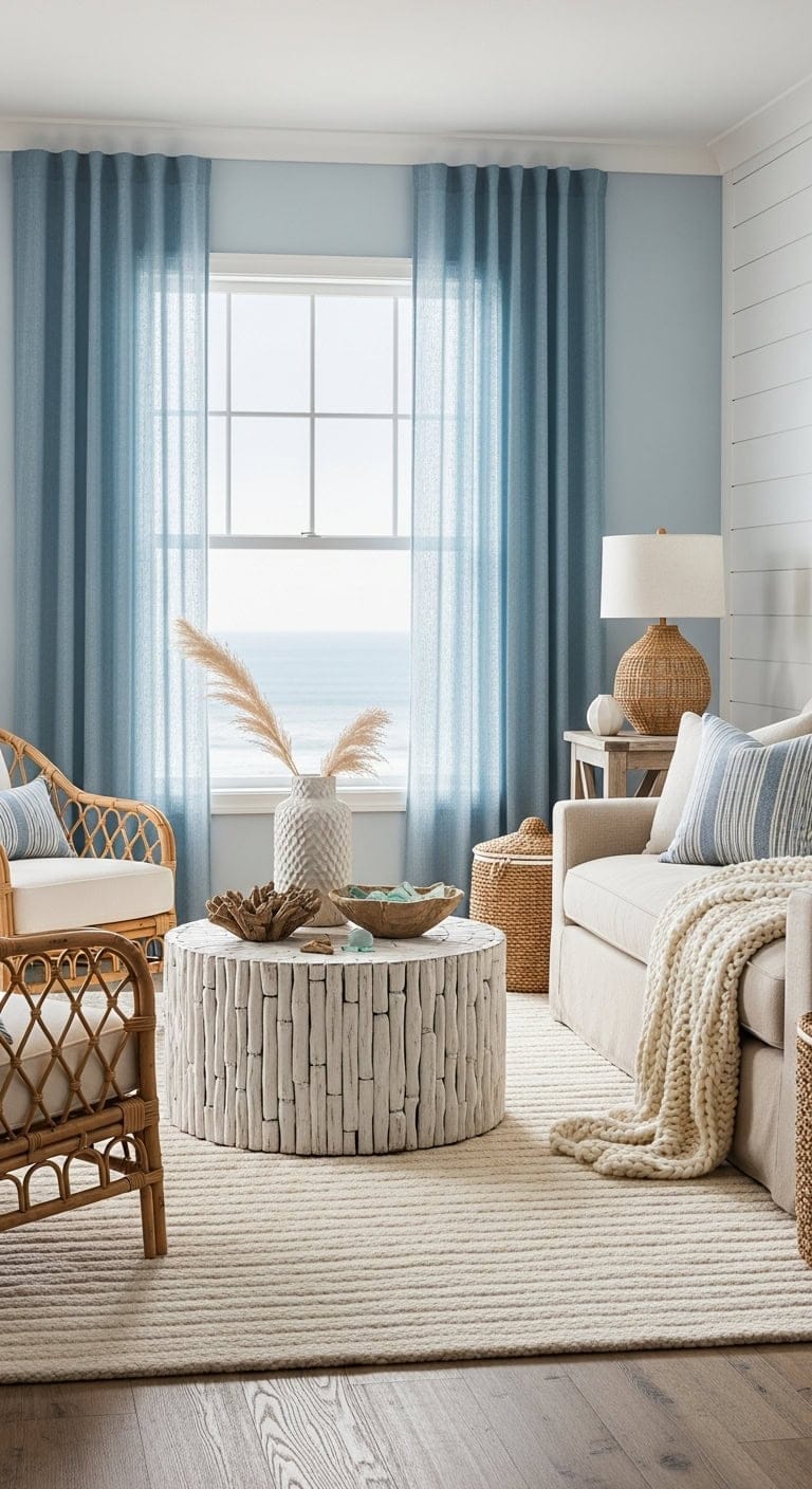 breezy coastal style with sky blue