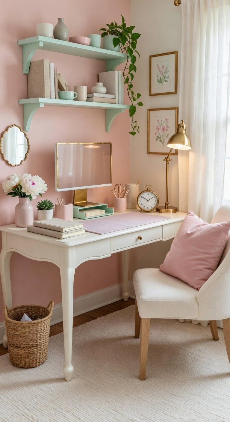 chic calming stylish desk retreat