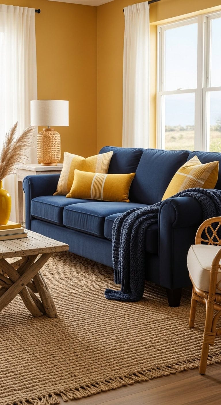 coastal chic velvet navy accents