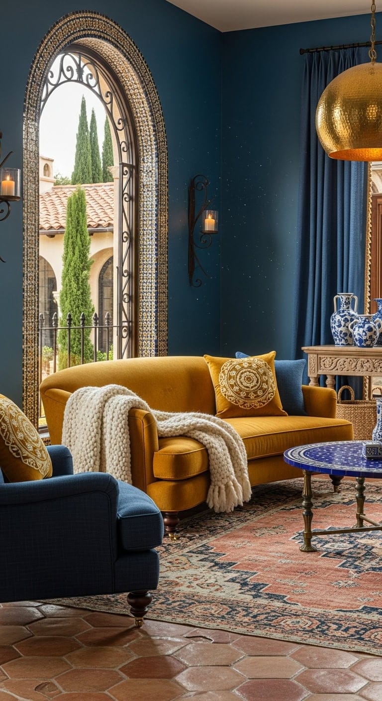 coastal european mediterranean mosaic style