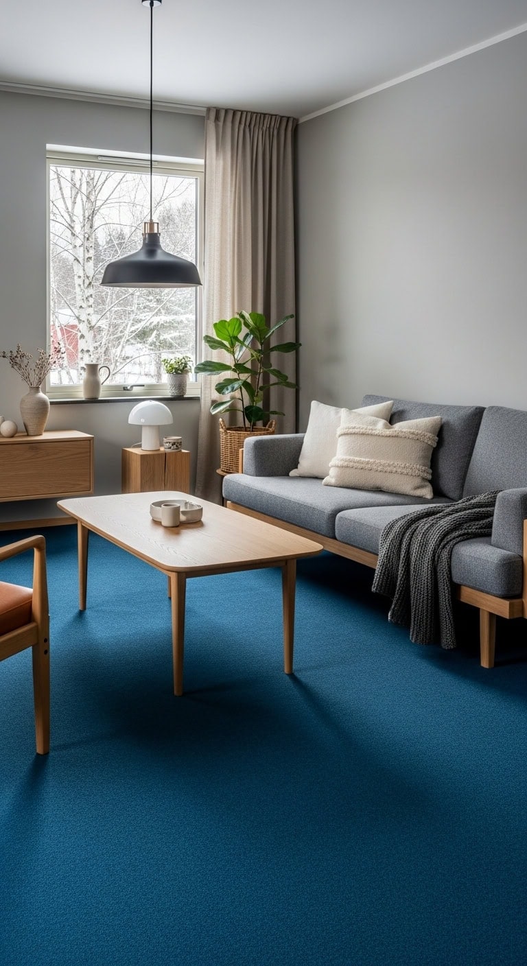 cobalt blue minimalist scandinavian simplicity
