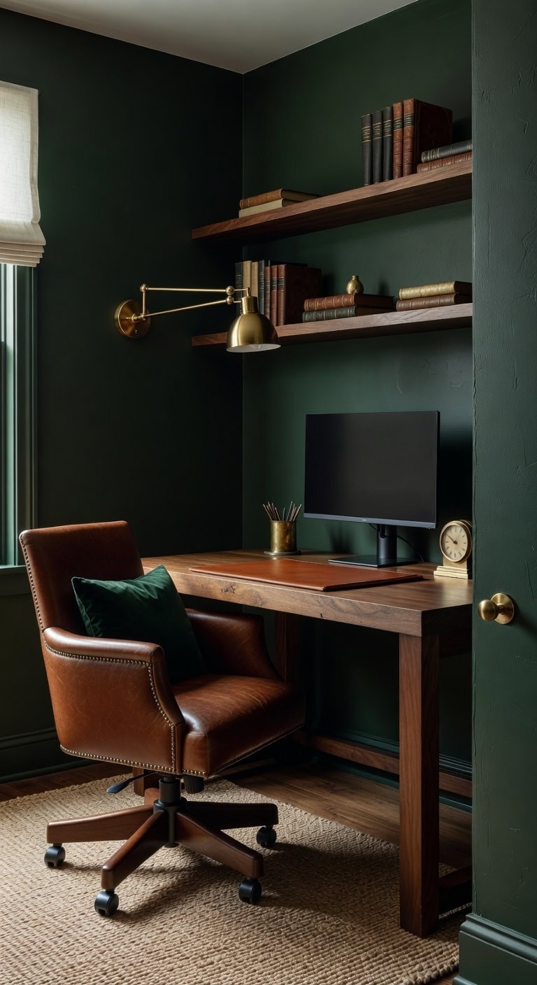 cocooning warm sophisticated home office