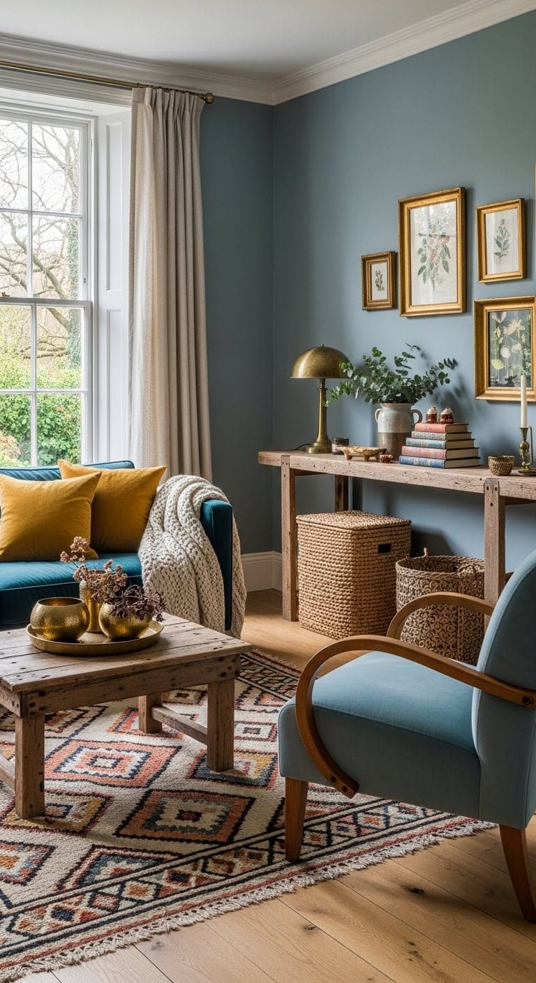 collected calming curated eclectic duck egg blue