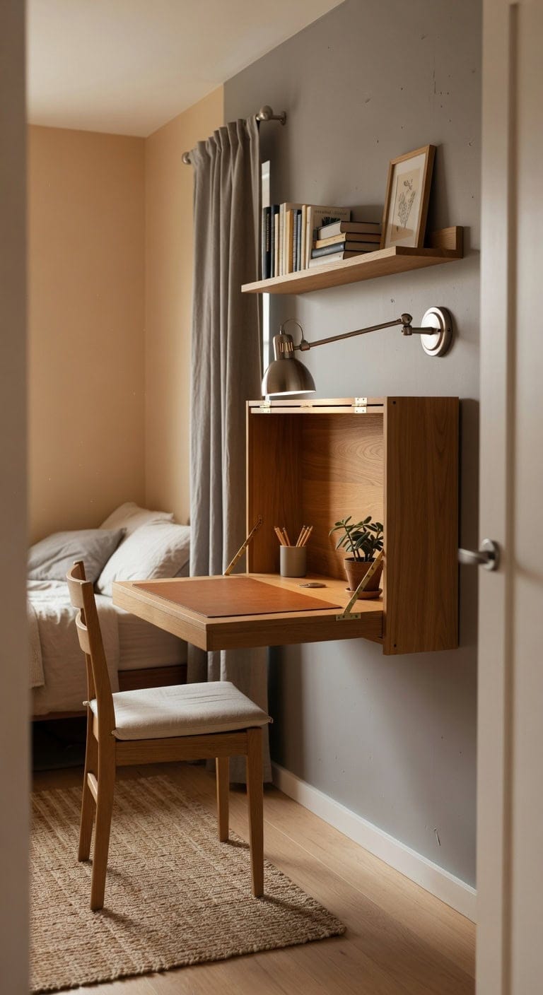 compact versatile intentionally designed disappearing workspace