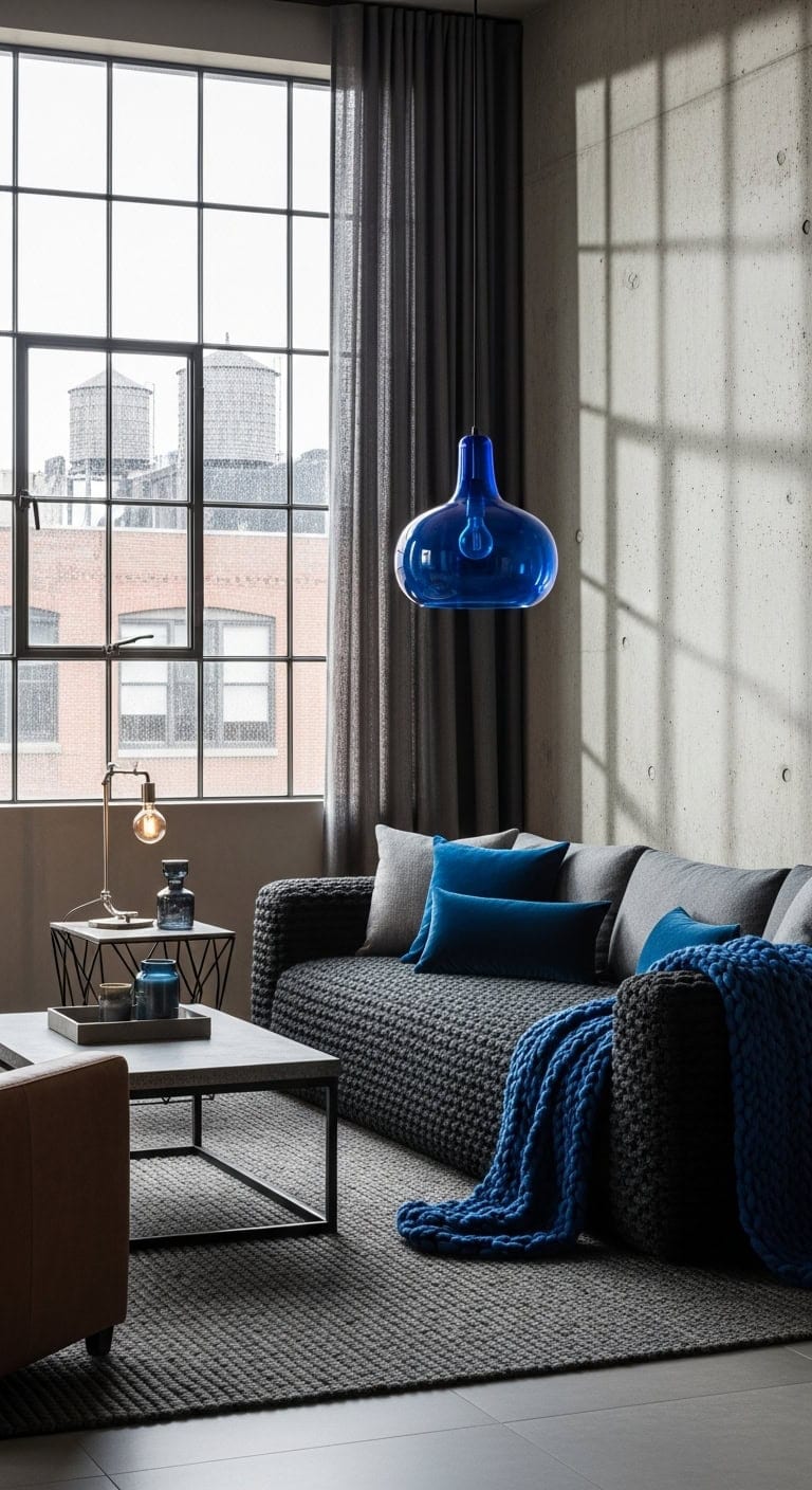 concrete cobalt industrial chic urban modern