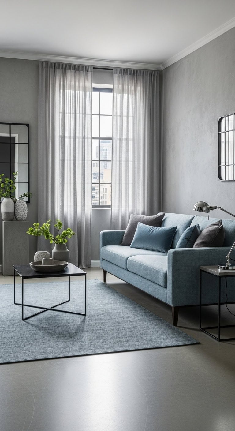 concrete sleek industrial modern