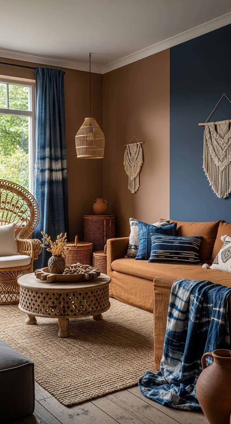 cozy bohemian eclectic natural textile blend