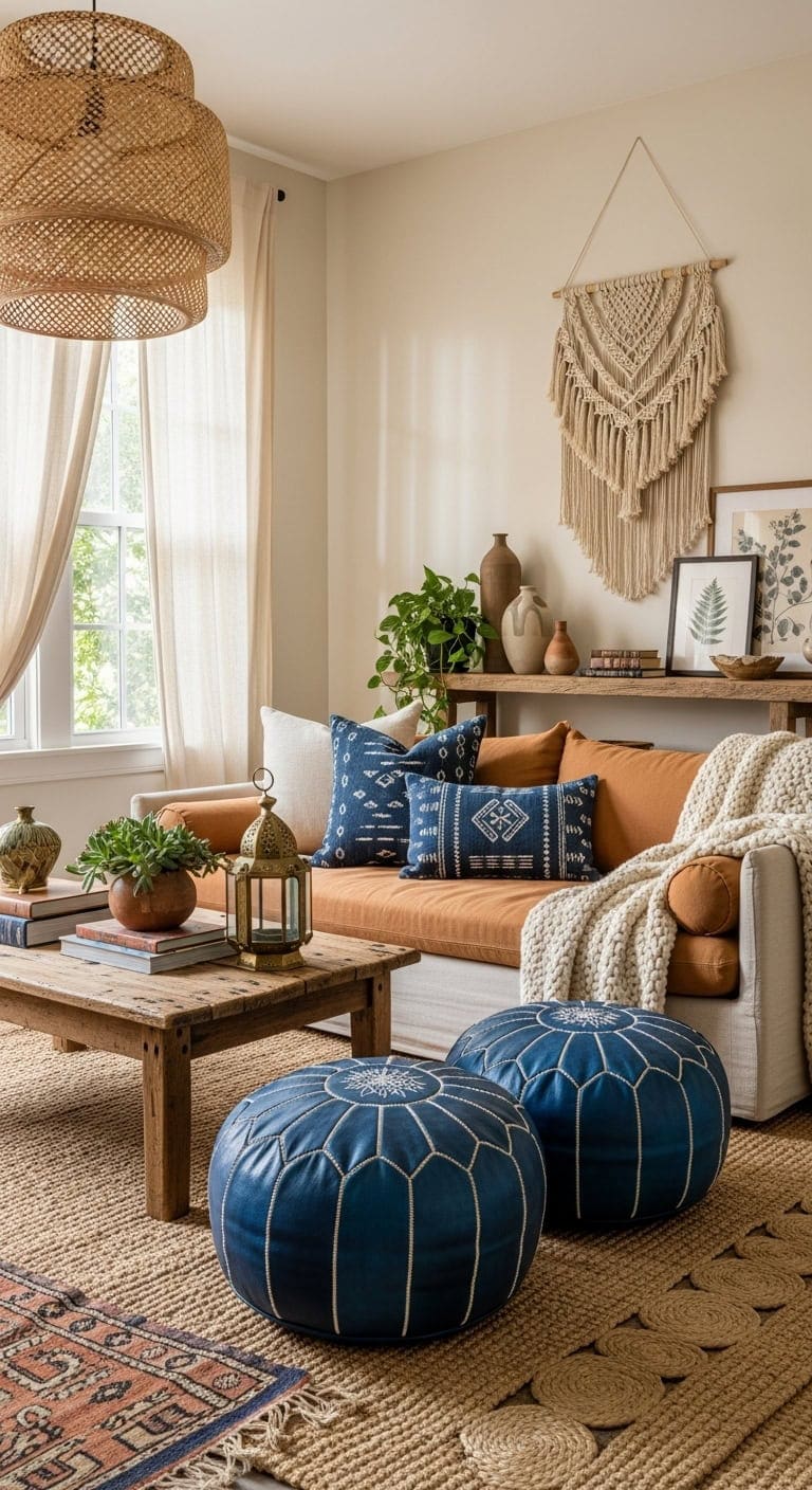 cozy bohemian global inspired living