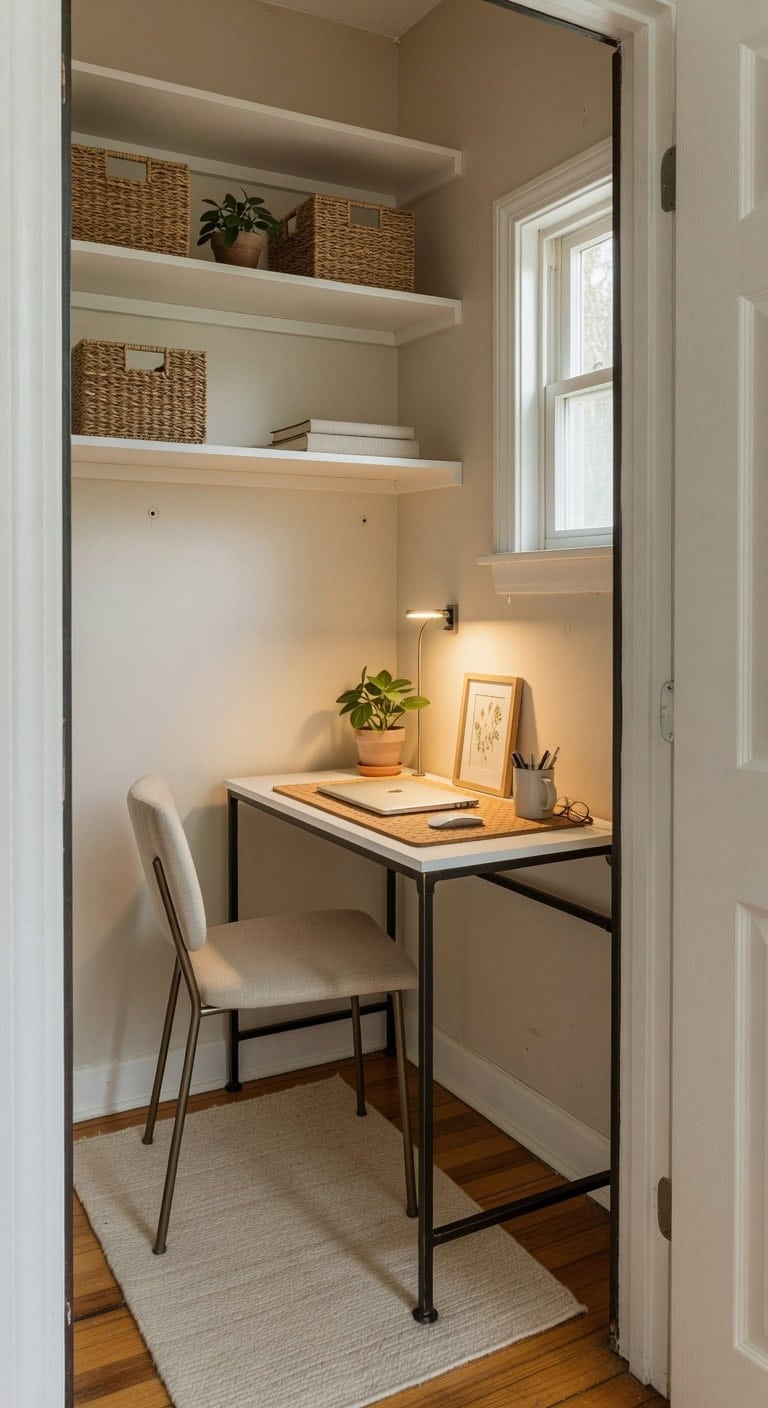 cozy compact creative home office