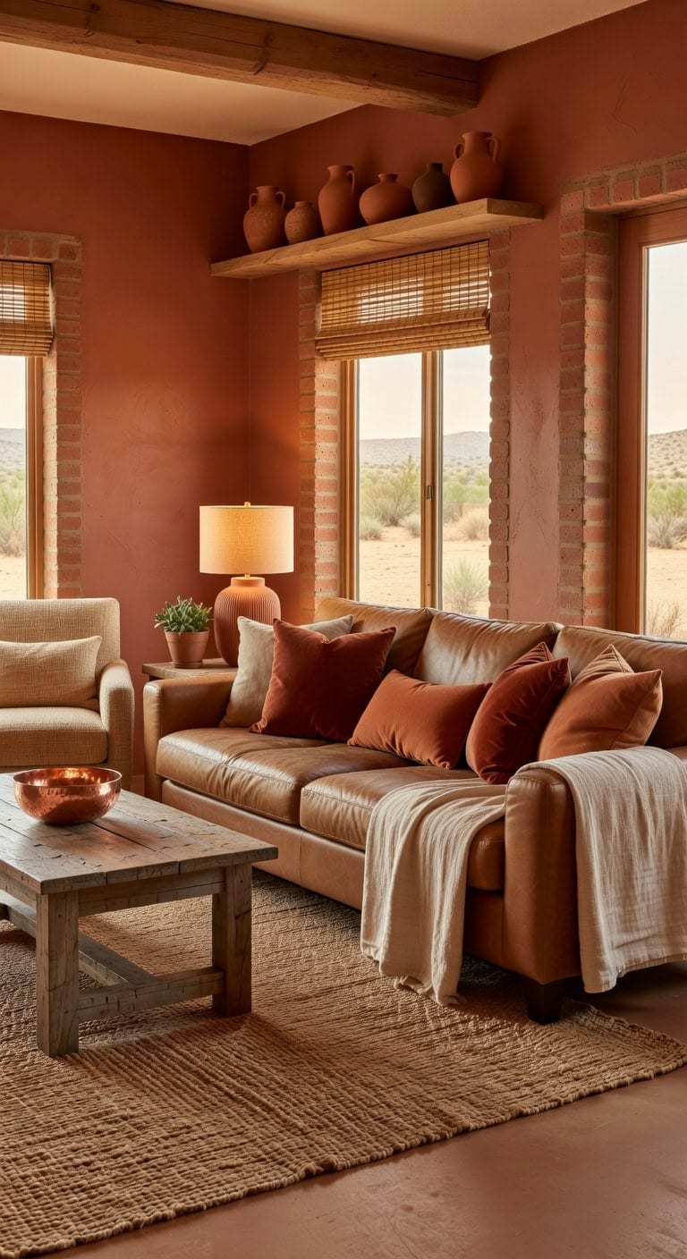 cozy earthy light brown couch palette