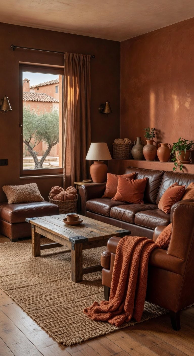 cozy earthy terracotta mediterranean warmth