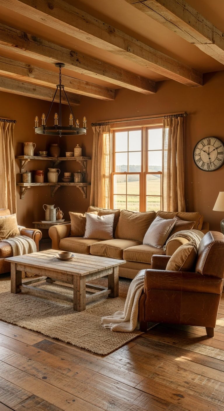 cozy farmhouse living room retreat