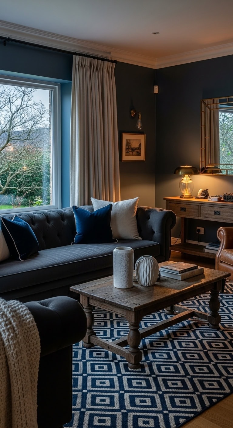 cozy intimate dramatic polished