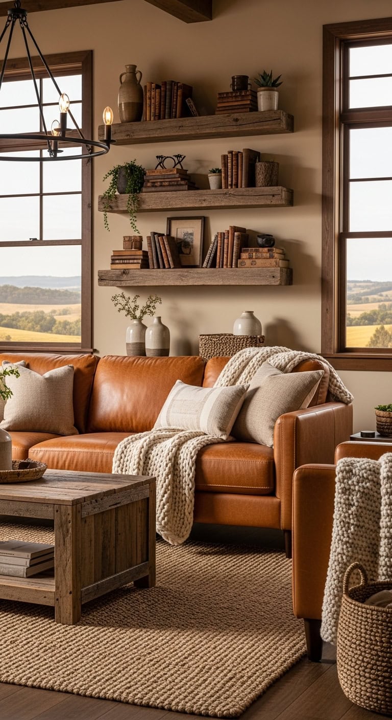 cozy inviting brown living rooms