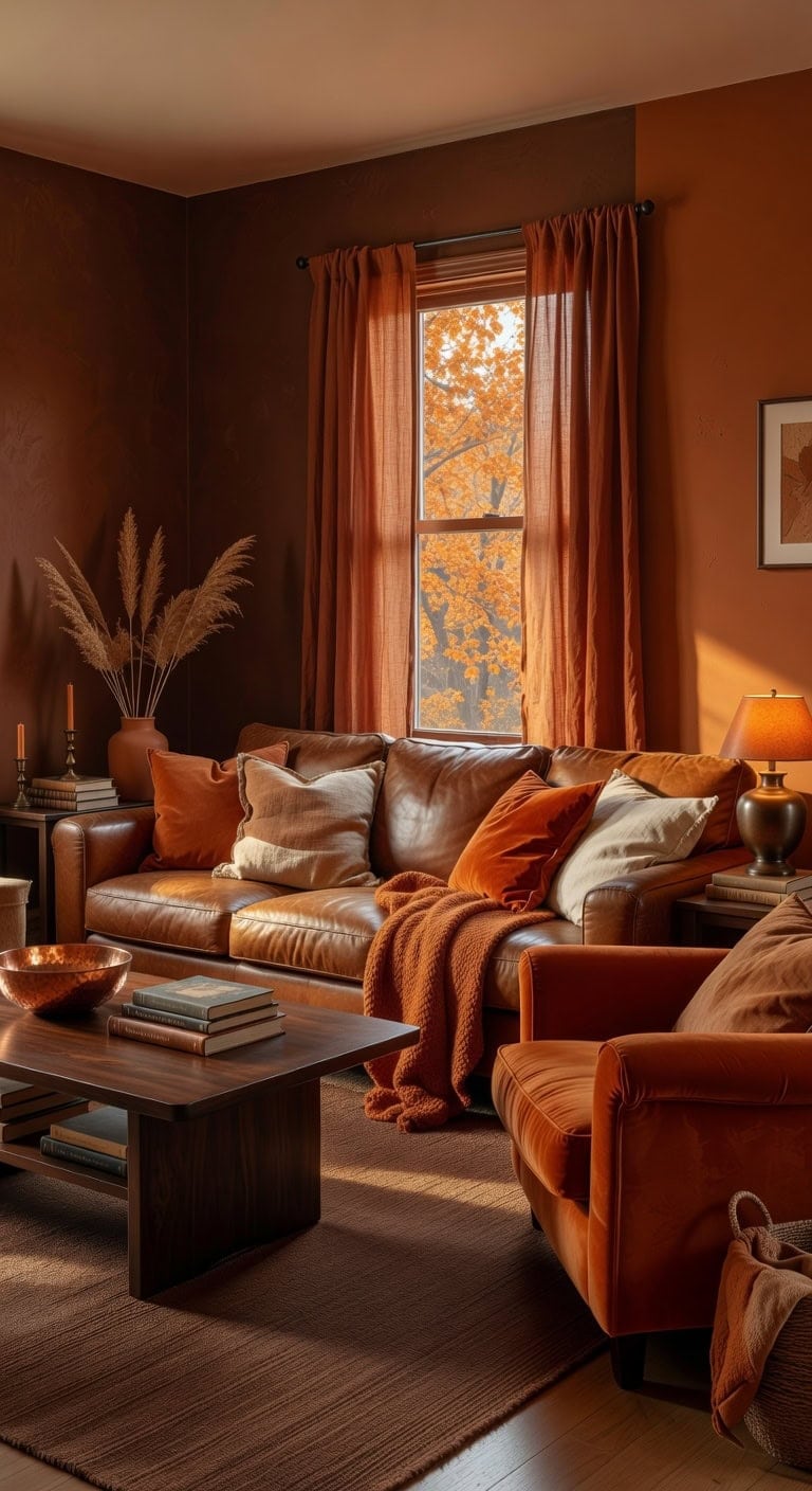 cozy inviting year round earth tones