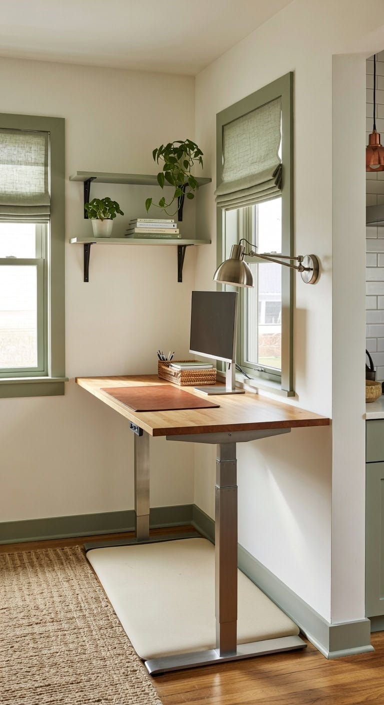 cozy kitchen nook standing workstation