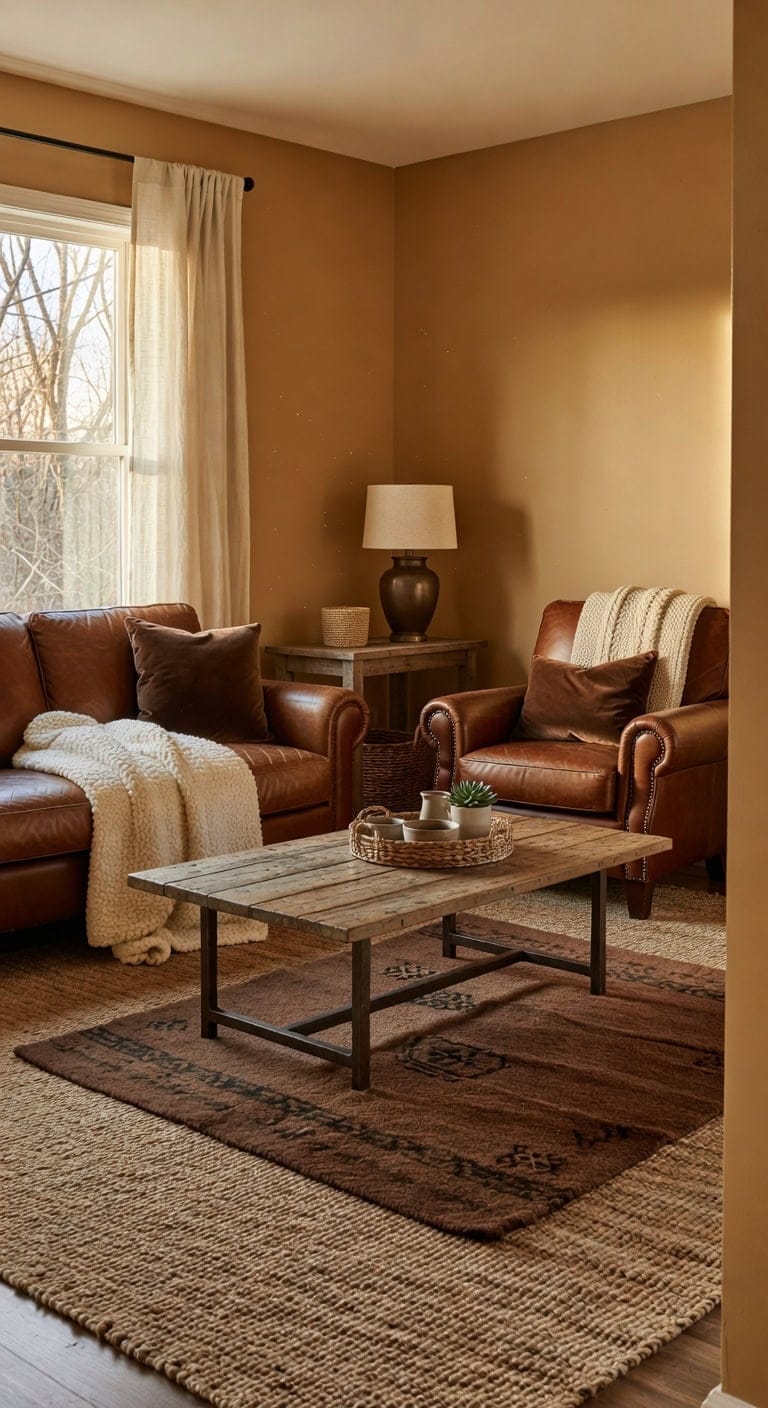 cozy layered textured earthy