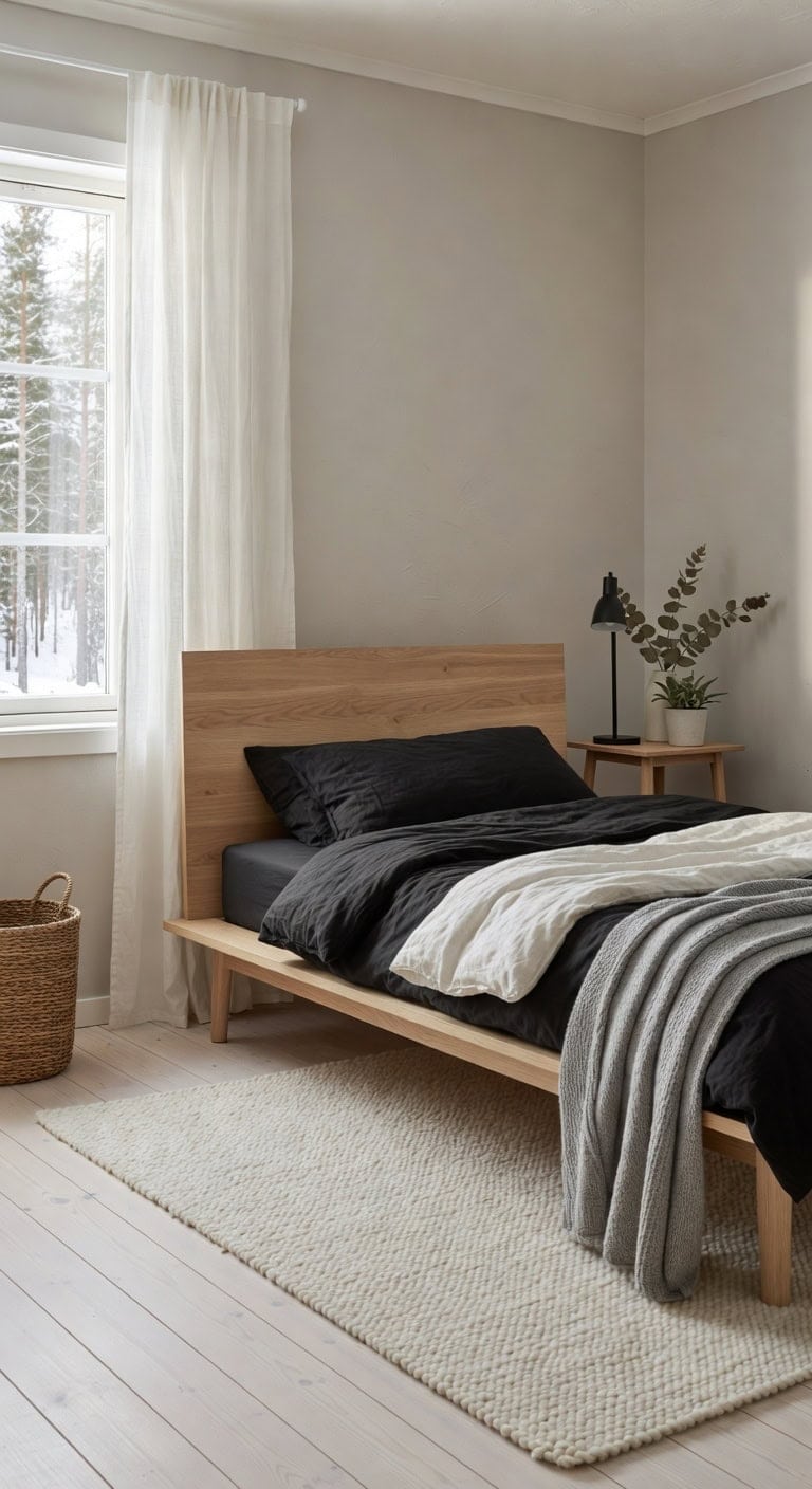 cozy minimalism with textural balance