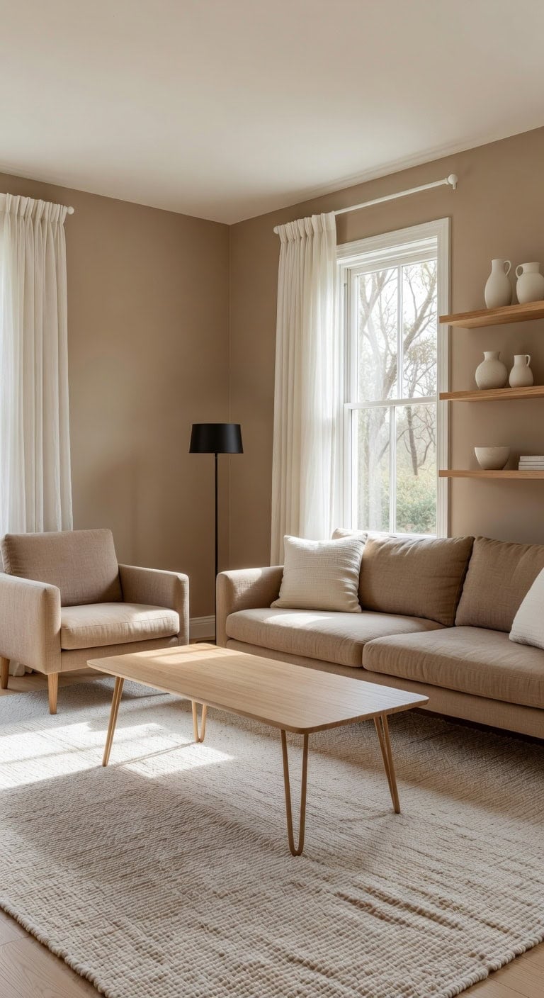 cozy minimalist living space